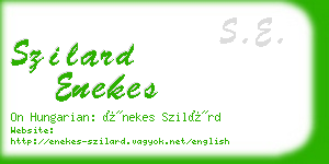 szilard enekes business card